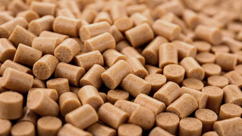 carbon-negative-sugarcane-fibers-polymer-pellets. Matériaux biosourcés à empreinte carbone négative.