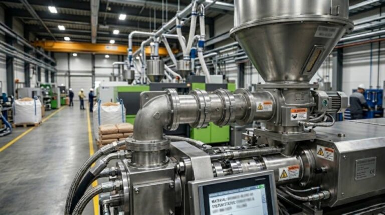 Ligne d'injection industrielle pour le traitement de matériaux remplacement plastique à base de masterbatch biomasse, Biomera